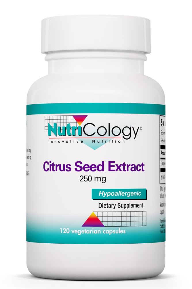 Allergy Research Group NutriCology Citrus Seed Extract 250 mg Grapefruit Seed Extract 120 Capsules