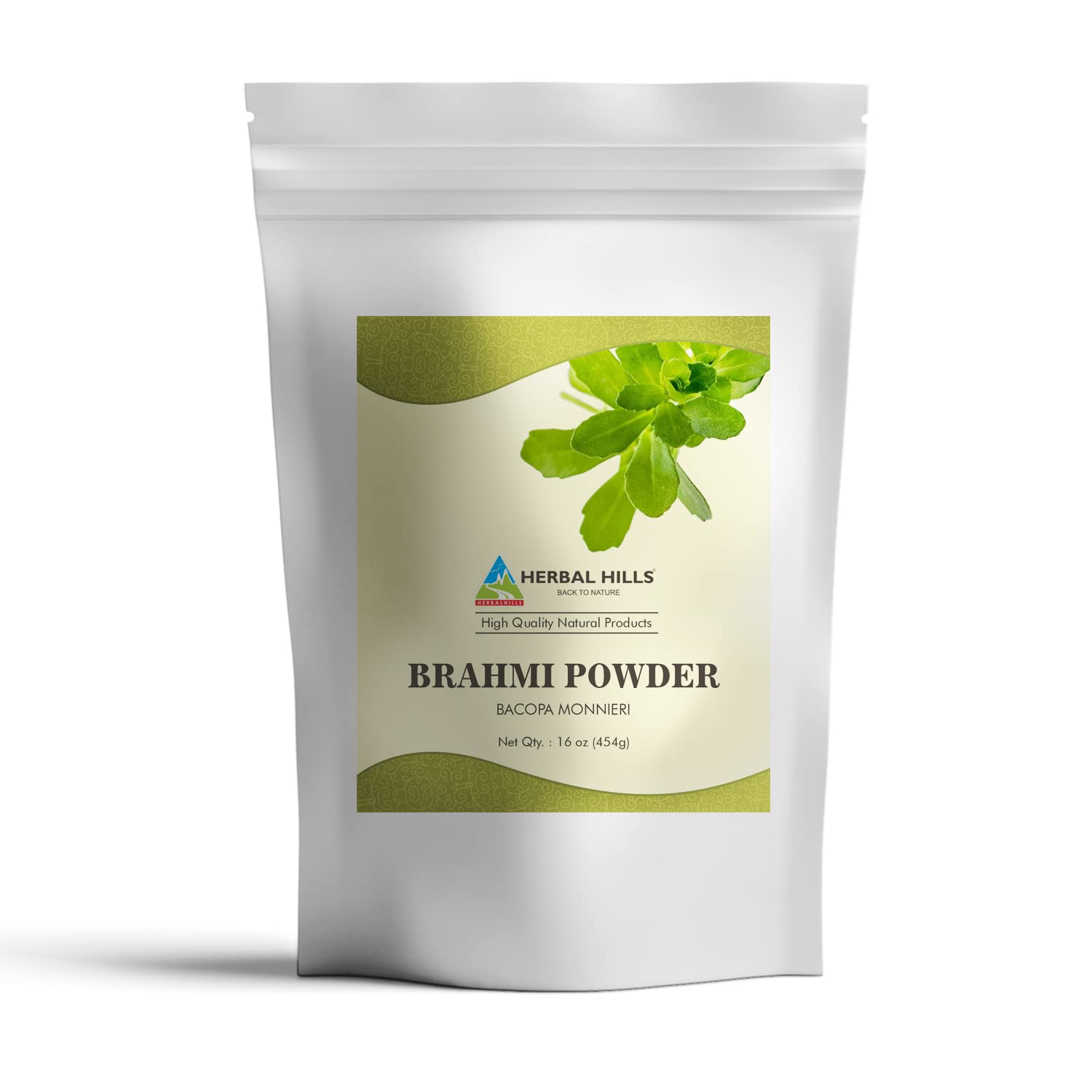 HERBAL HILLS Brahmi Powder Bacopa Monnieri, Powder, 16.01 Ounce Pack of 1