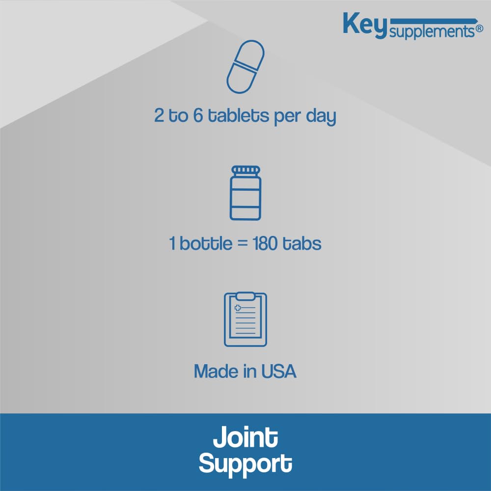 Keysupplement Joint Support Glucosamine & Chondroitin, 180 Tablets