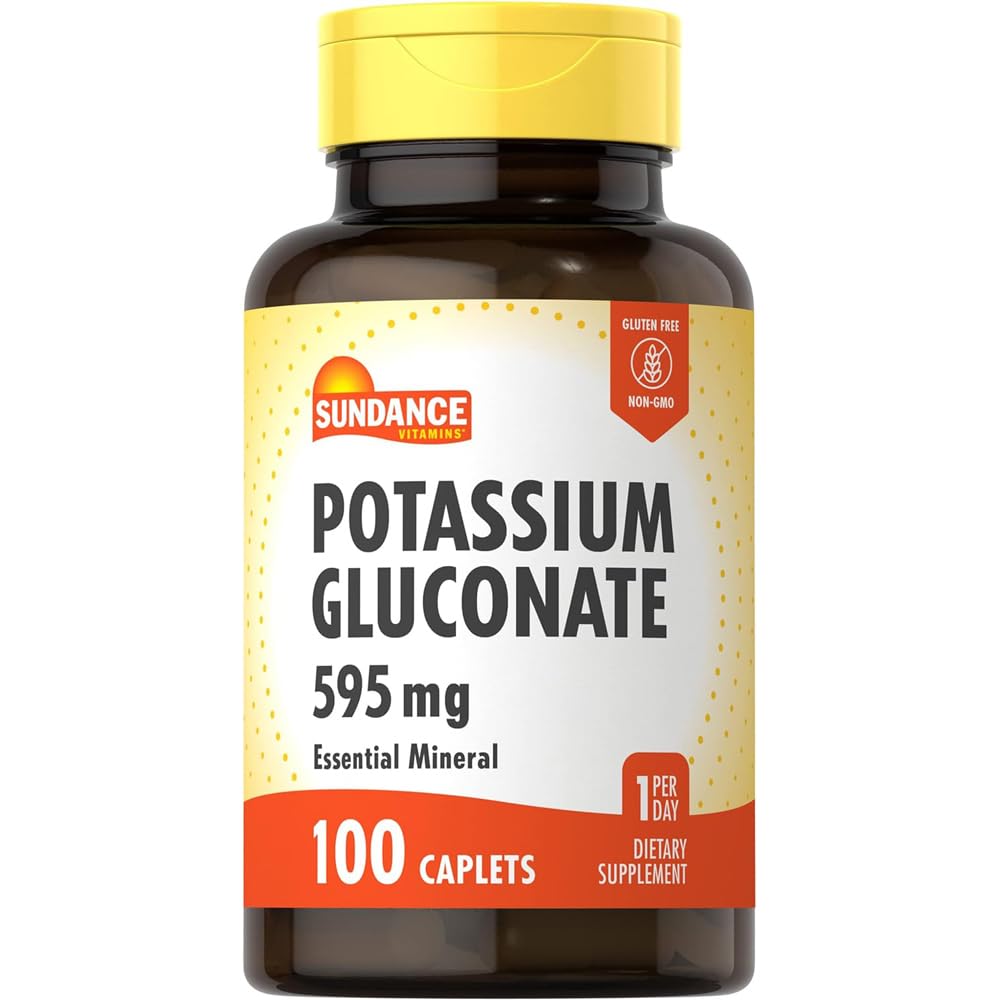 Sundance Potassium Gluconate 595 mg Caplets, 200 Count