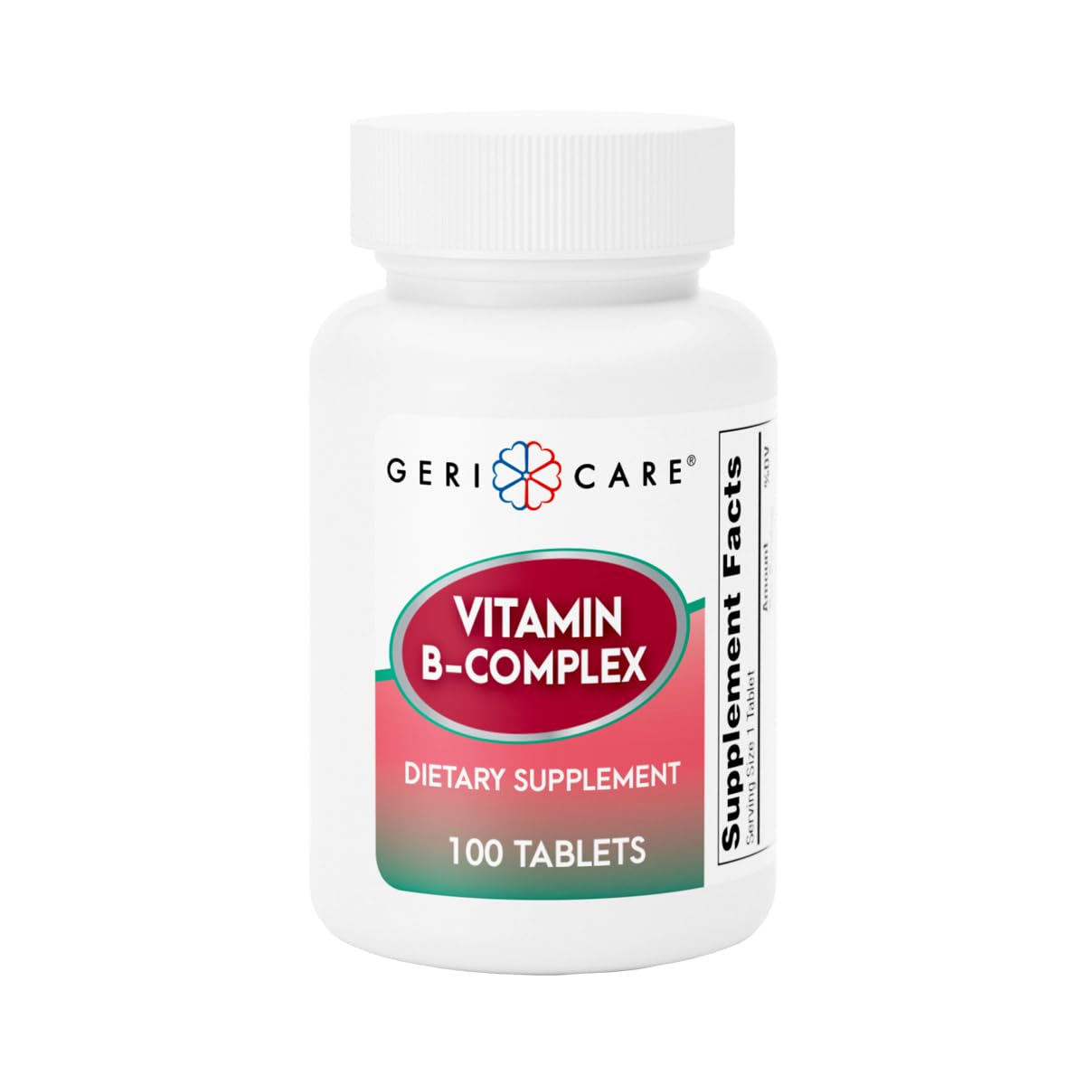 GeriCare Vitamin B-Complex Supplement with Calcium Tablet, 100 Count