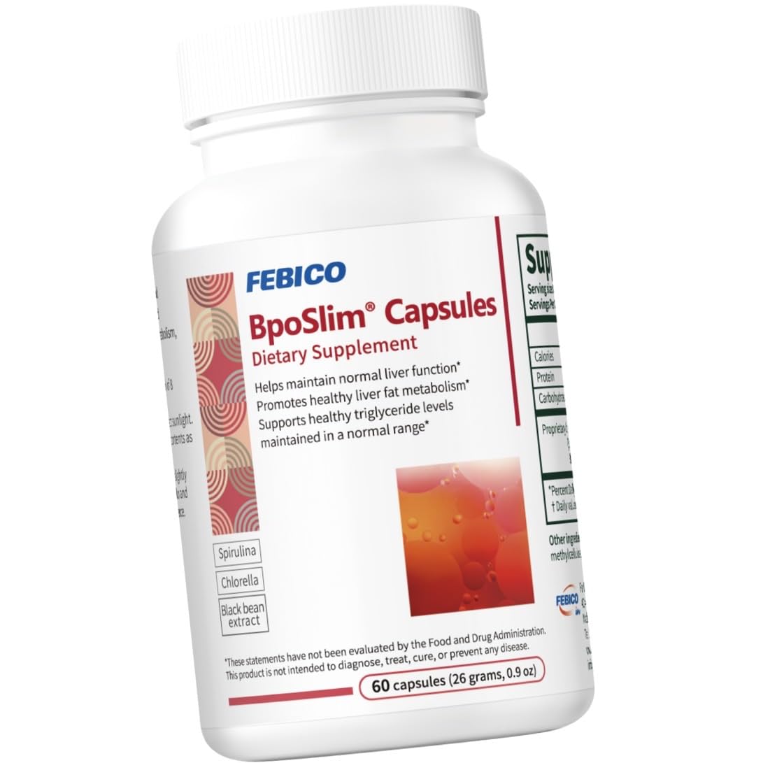 FEBICO Weight Management Support Supplement – Plant-Based Formula, Daily Metabolism Support Capsules, BpoSlim, 60 Count