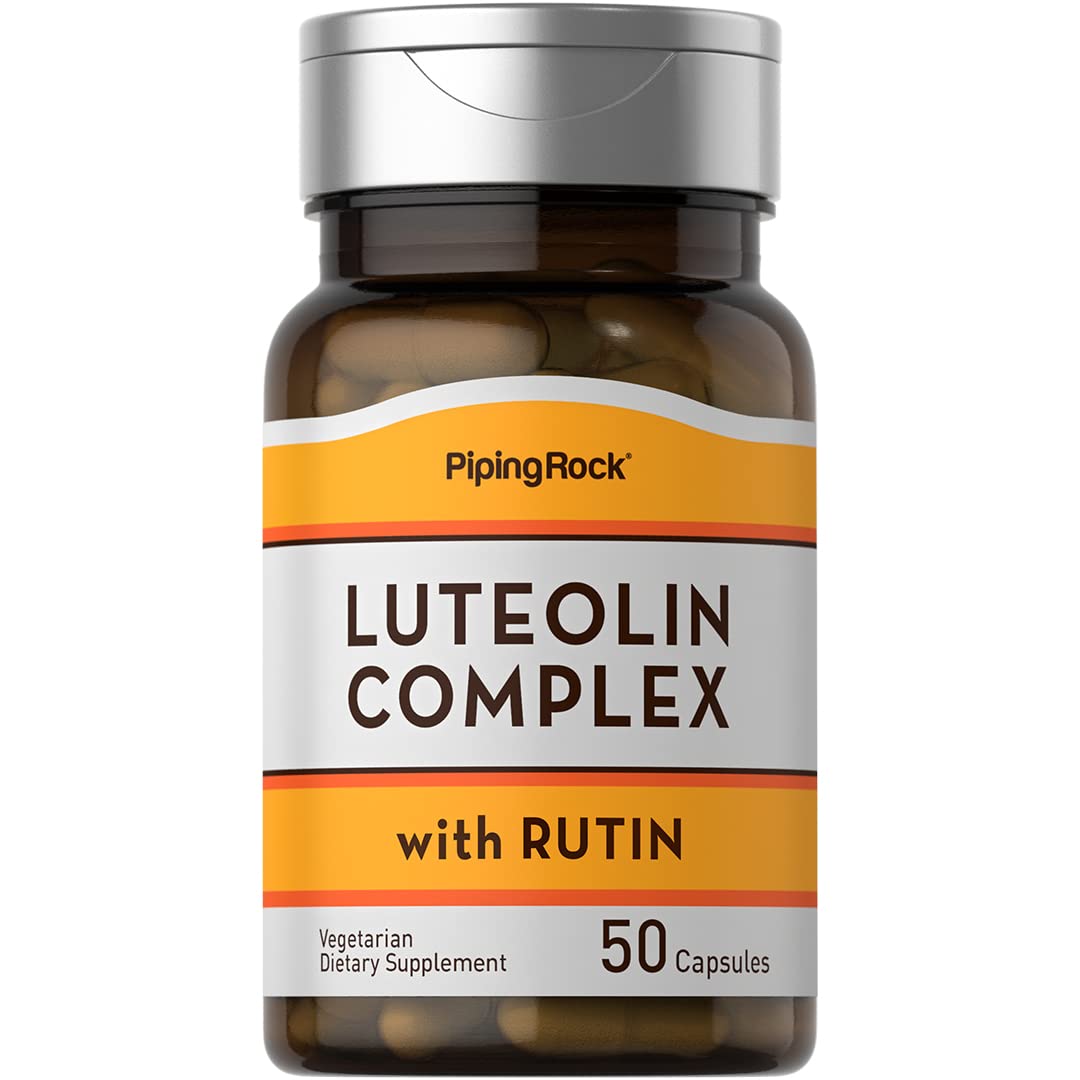 Piping Rock Luteolin Complex with Rutin Supplement Capsules, 50 Count
