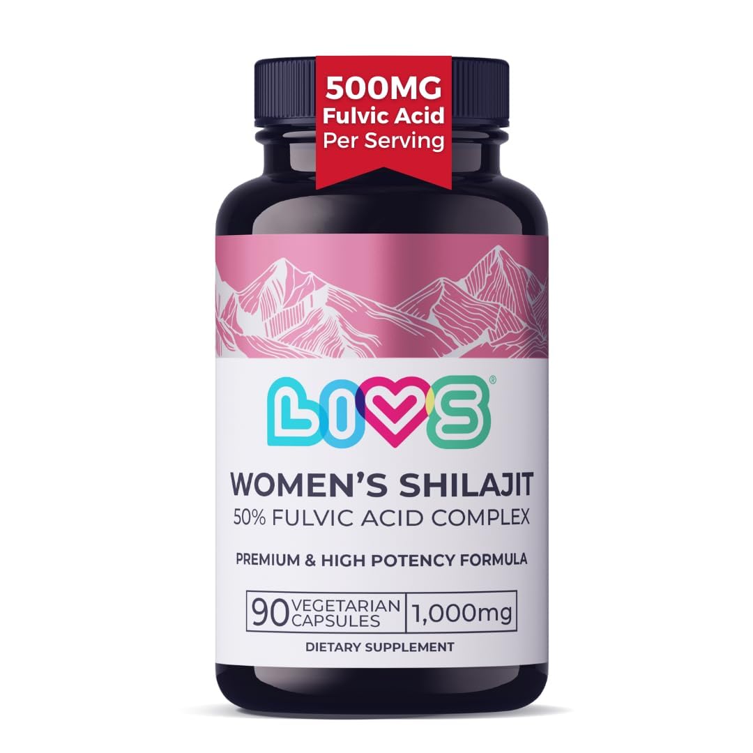 LIVS Shilajit Capsules 1000mg per Serving, 90 Capsules