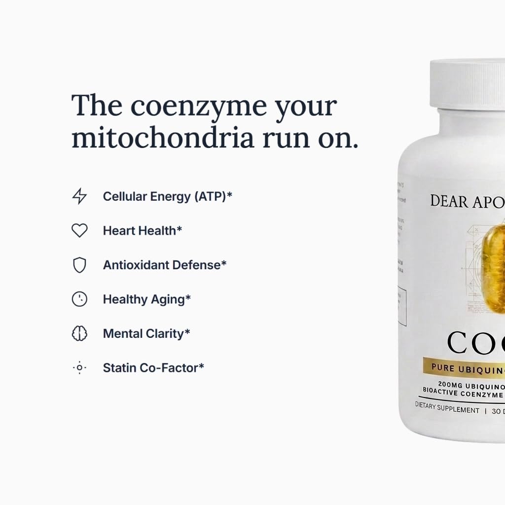 Dear Apothecary Coenzyme Q10 200mg Capsules 30 Count