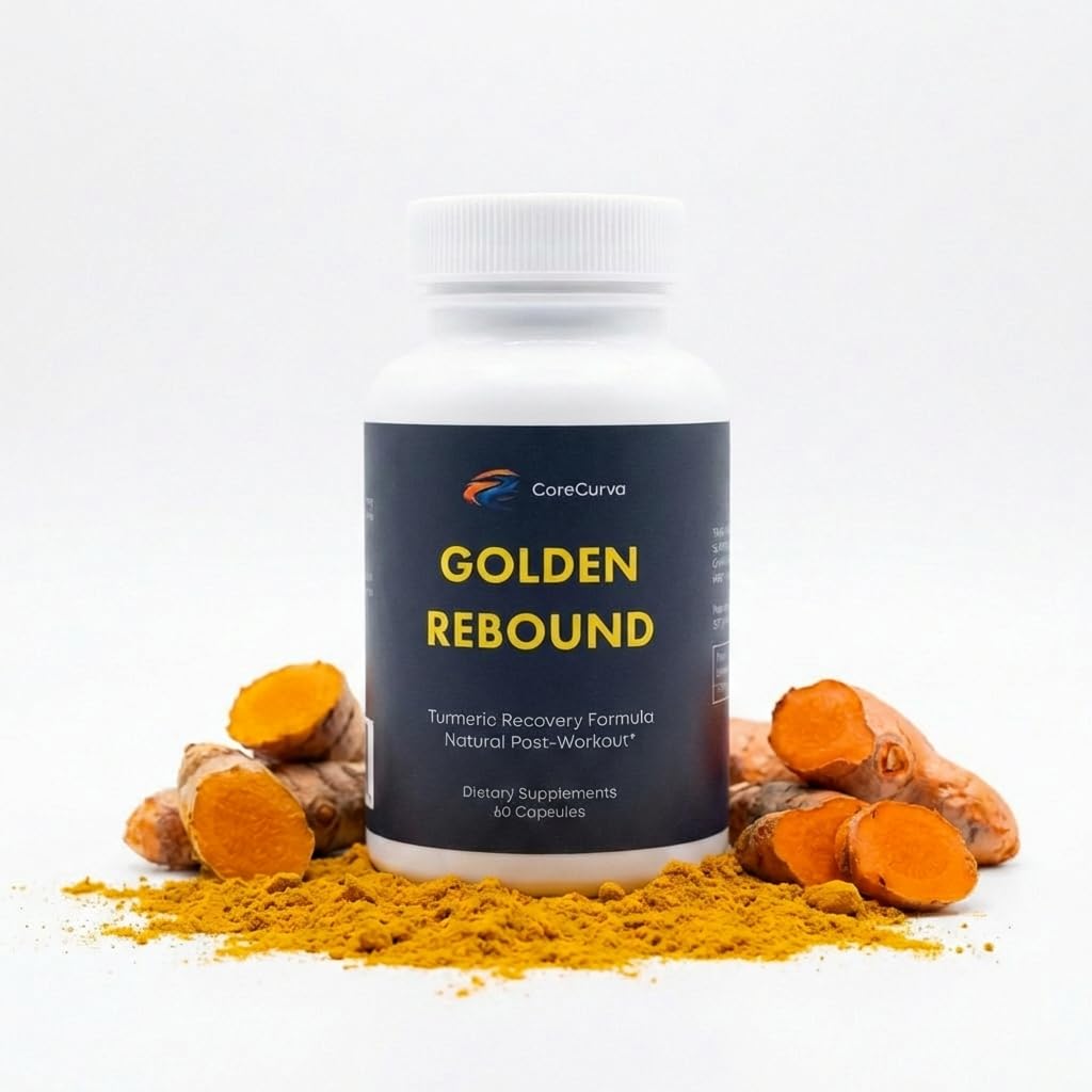 CoreCurva Golden Rebound Turmeric Curcumin + Black Pepper Capsule 1 Count