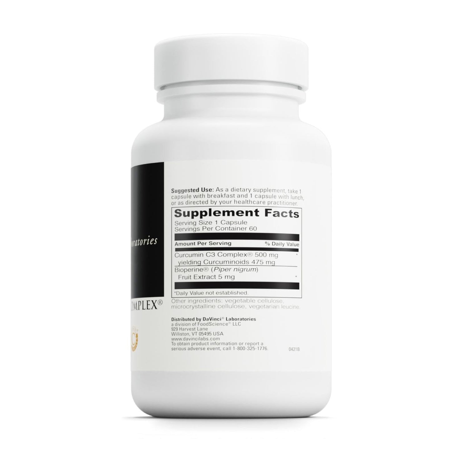 DAVINCI Curcumin C3 Complex, 60 Tablets