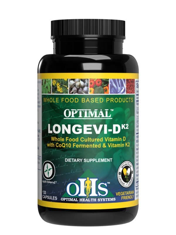 Optimal Health Systems Longevi-D K2 Longevity and Cognitive Support Formula Capsules 120