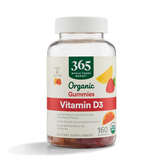 365 by Whole Foods Market Organic Vitamin D3 Gummy, 160 Count
