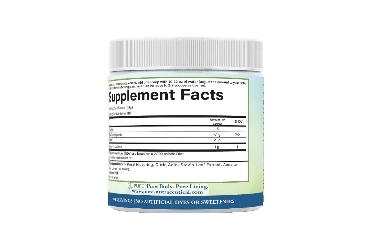 PURE Grass-Fed Colostrum Powder, 6-Ounce