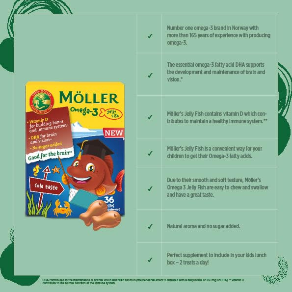 MÖLLER'S Omega-3 Gummies for Children, 36 Count