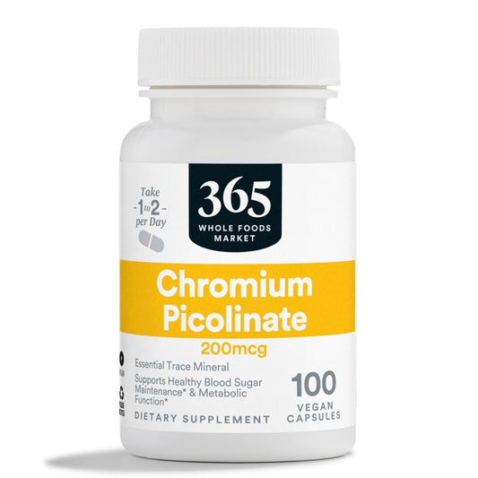 365 by Whole Foods Market Chromium Picolinate 200 mcg Capsule, 100 Count