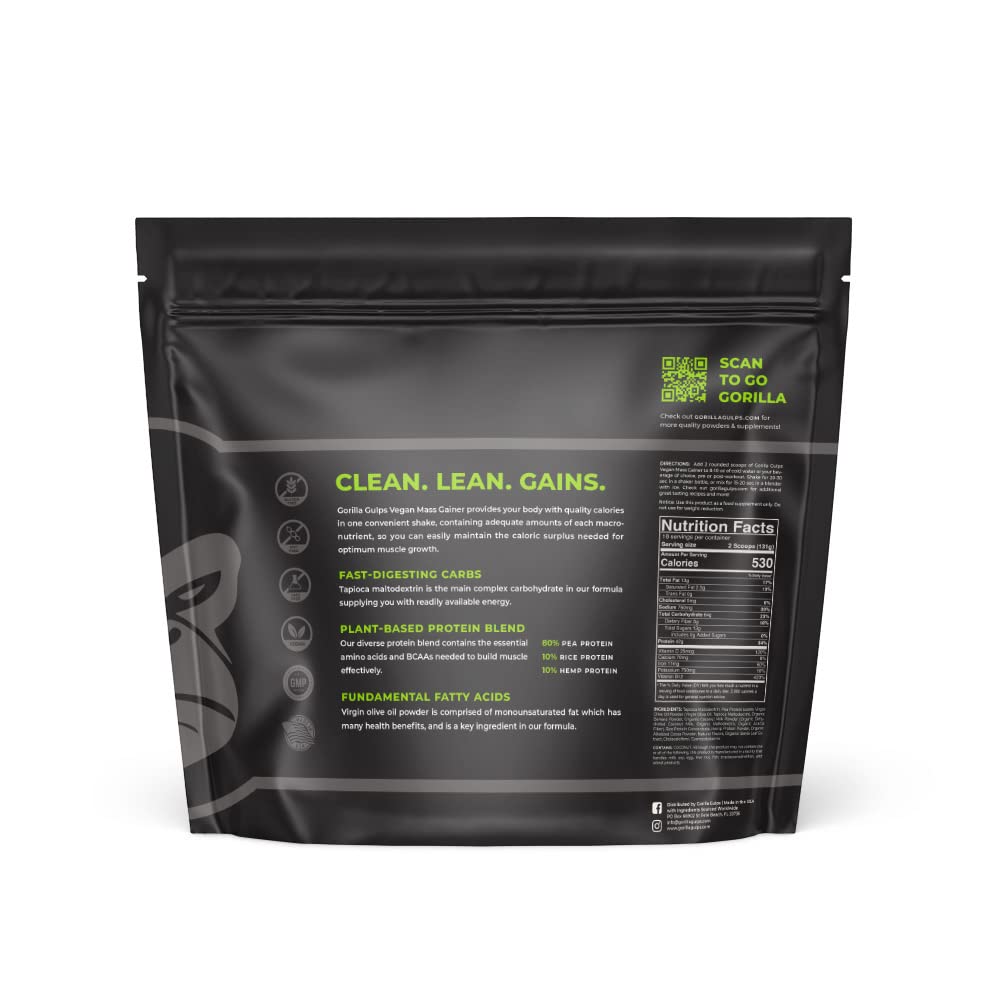 Gorilla Gulps Chocolate Vegan Mass Gainer Powder 83.04