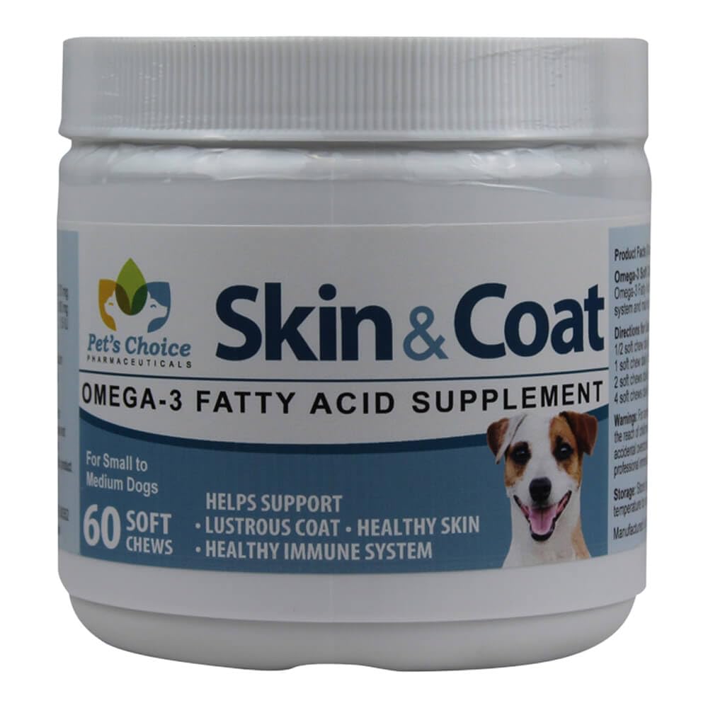 Pet's Choice Skin & Coat Omega 3 Soft Chews, 60 ct