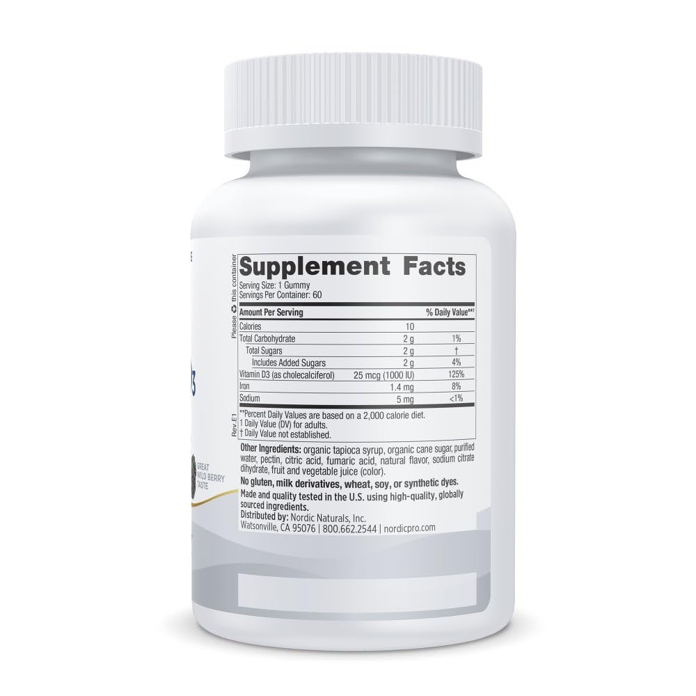 Nordic Naturals Pro Vitamin D3 Gummies 60 Gummies