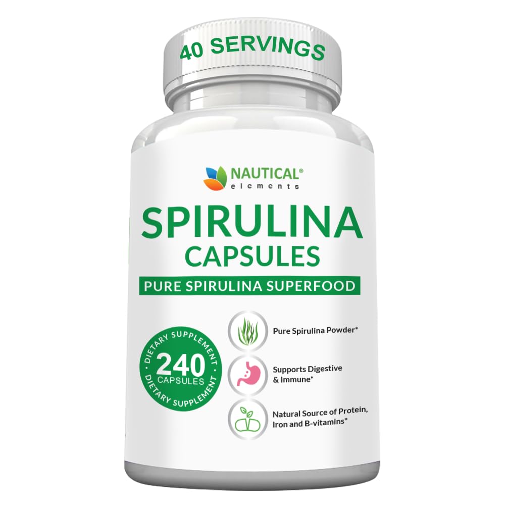 Nautical Elements Spirulina Capsules, 240 Capsules