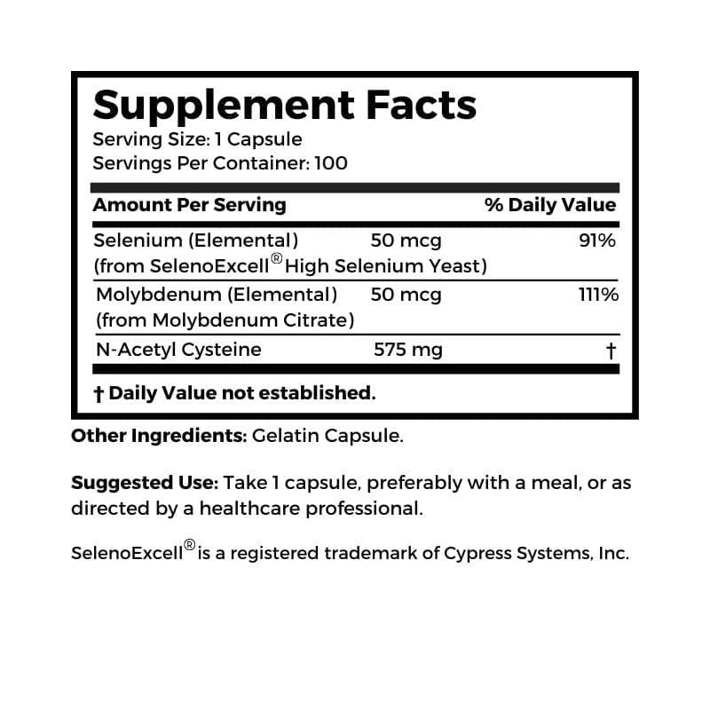 Dr Clark Store N-Acetyl-Cysteine (NAC) 575 mg Capsules, 100 Count