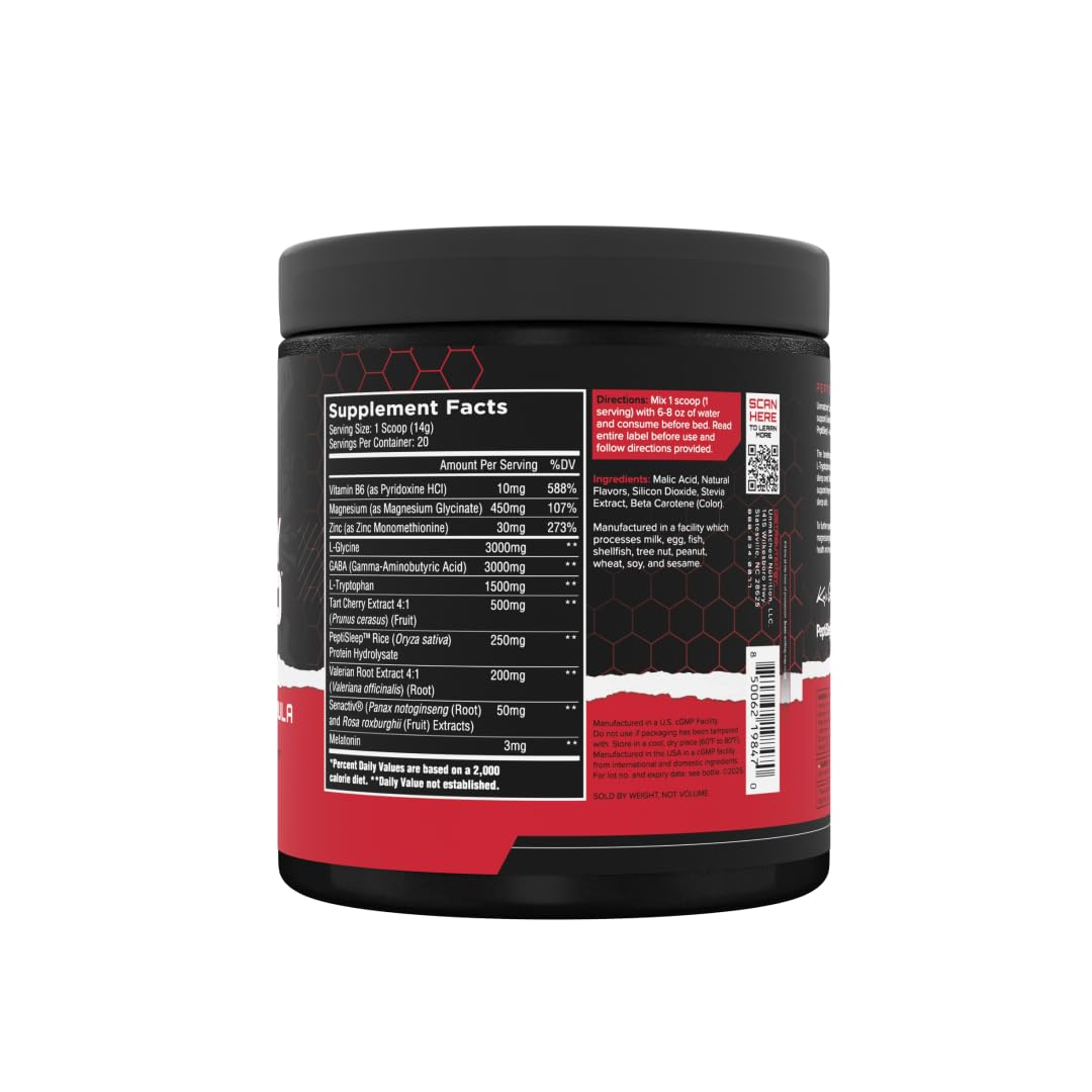 Unmatched Longevity Sleep PeptiSleep Sleep & Recovery Formula with Melatonin, Magnesium & Senactiv Powder 9.88 oz