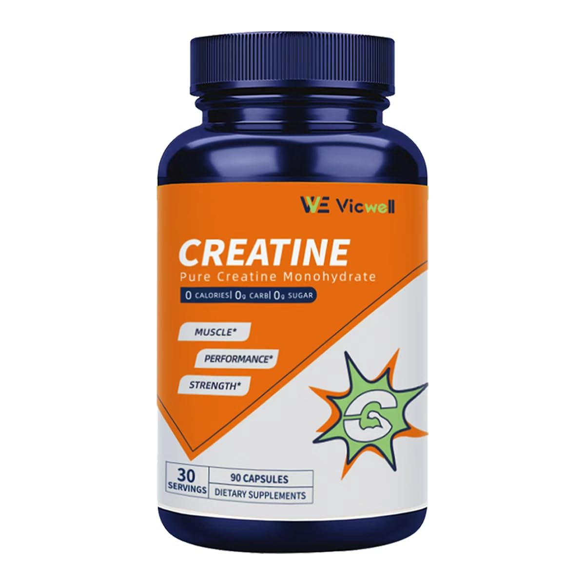 Vicwell Creatine Monohydrate Capsules 90 Count