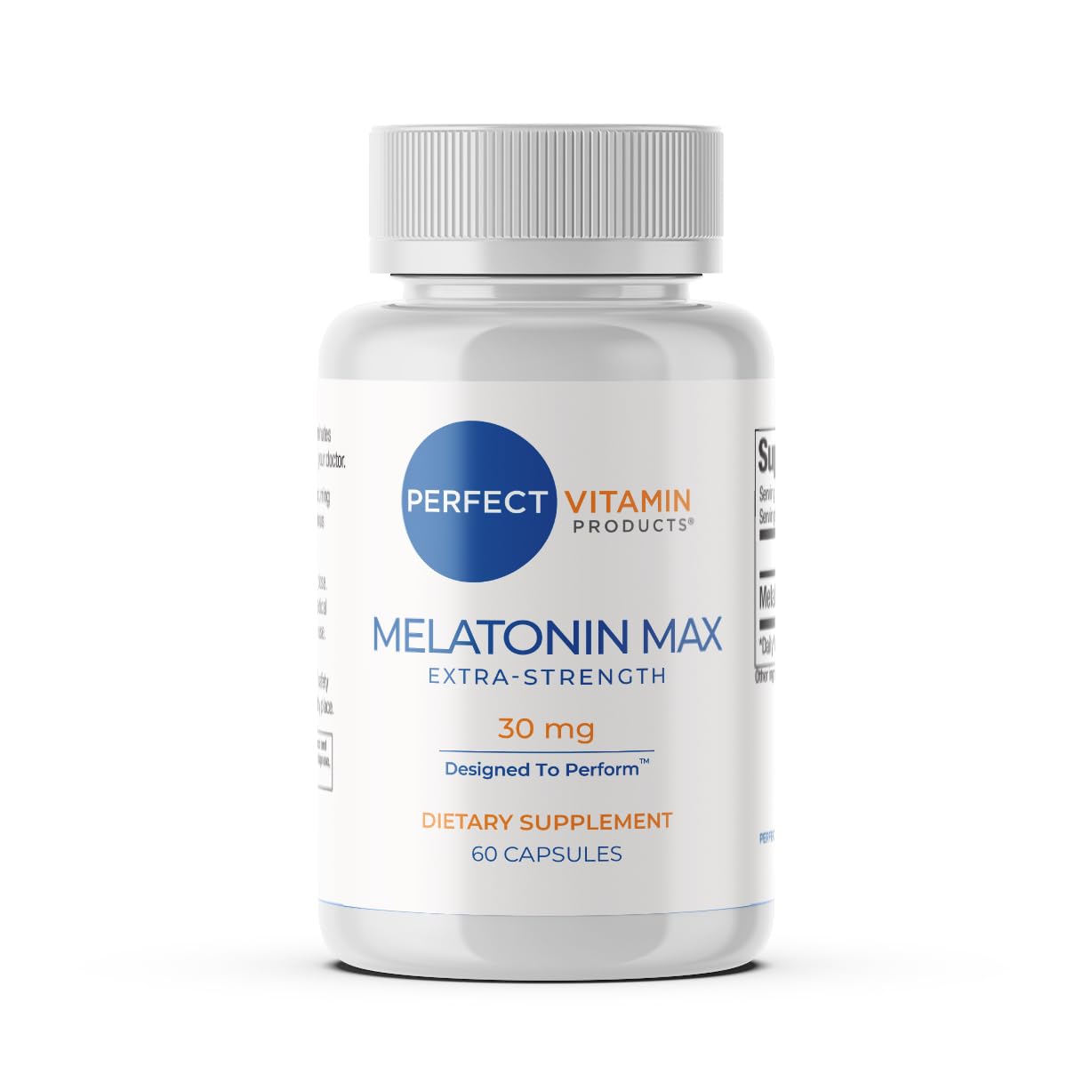 Perfect Vitamin Products Melatonin MAX 30mg Capsules, 60 Capsules
