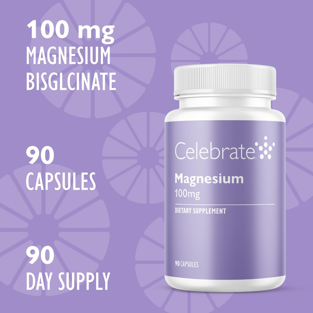 Celebrate Bariatric Supplements Magnesium Bisglycinate Capsule, 90 Count