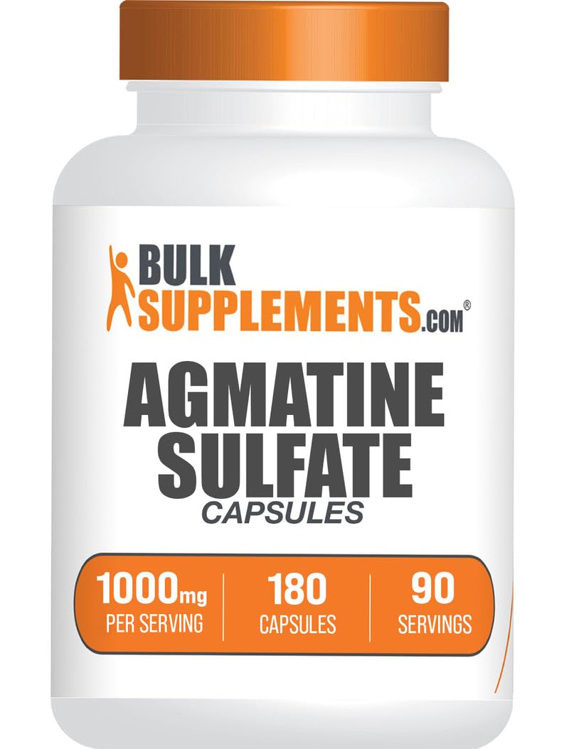 BulkSupplements Agmatine Sulfate Capsules 180 Count