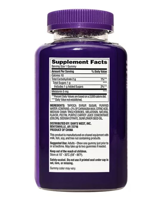 Generic Melatonin 5mg Gummies, 200 ct