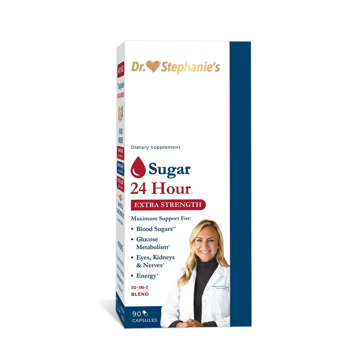Dr. Stephanie's 24 Hour Extra-Strength Support Pancreas Health Capsules, 90 Count