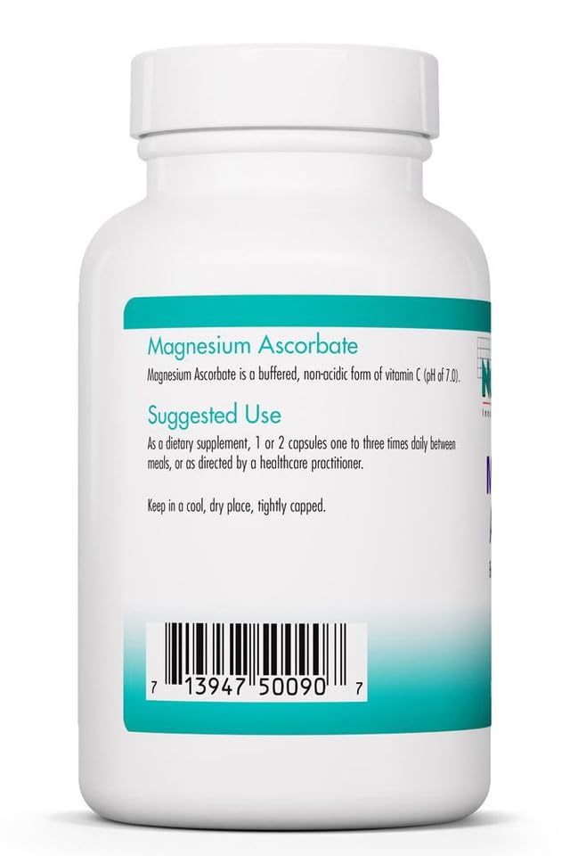 Allergy Research Group Magnesium Ascorbate - Buffered Vitamin C Supplement Capsules, 100 Capsules
