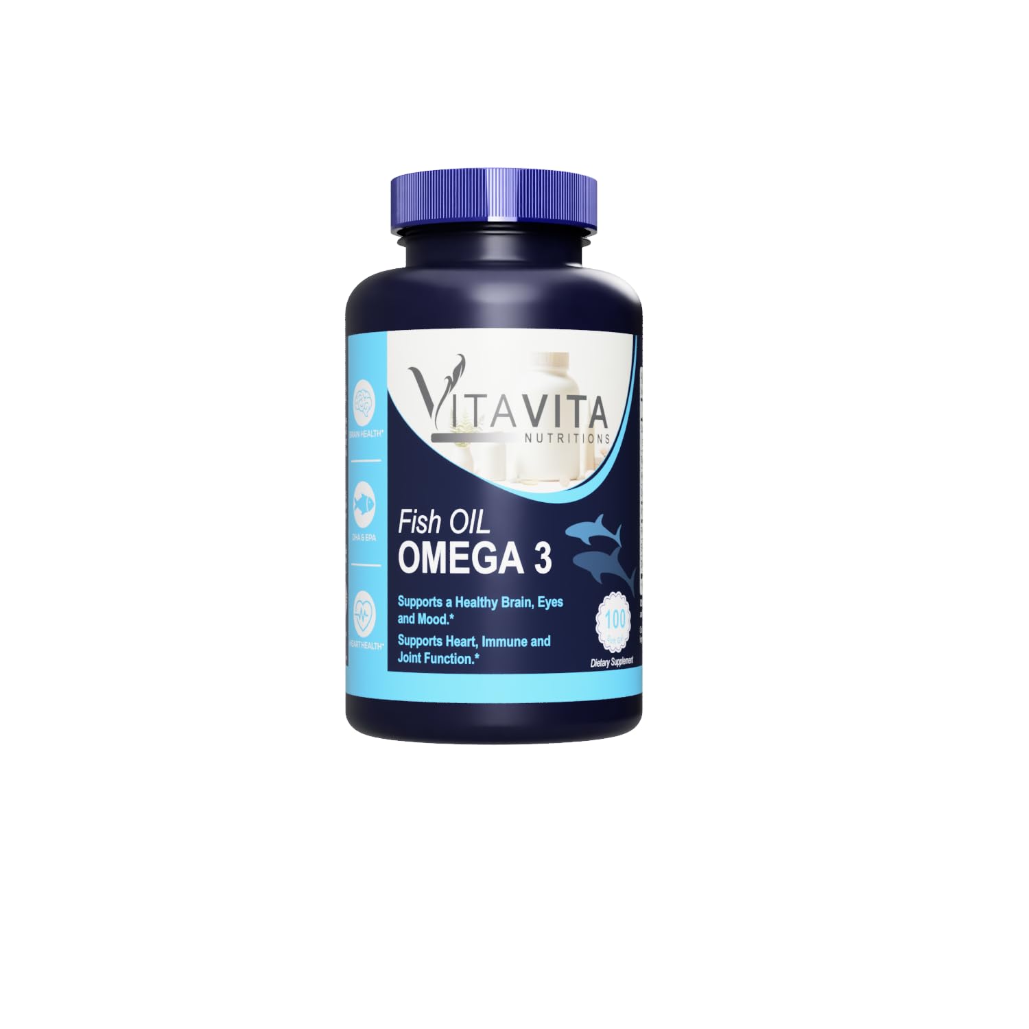 VitaVita Nutritions Fish Oil Omega 3 Softgels 100