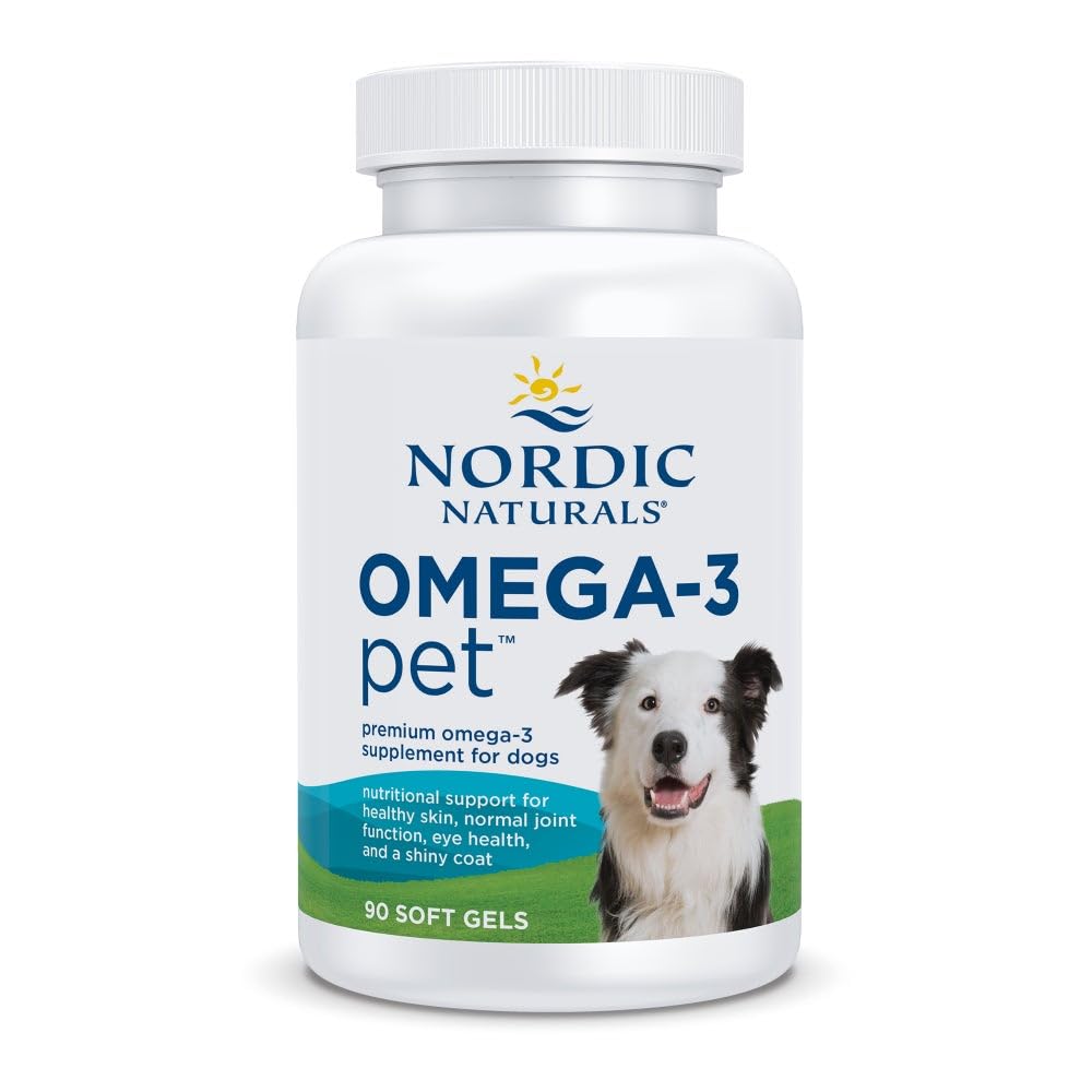 Nordic Naturals Omega-3 Fish Oil for Dogs with EPA + DHA Soft Gels 90 Count