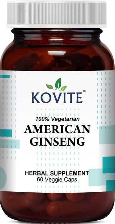 Kovite American Ginseng Root 400 mg Full Spectrum Capsules, 60 Count
