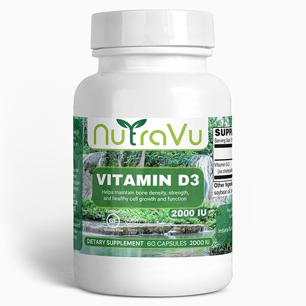 NutraVu Vitamin D3 2000 IU Softgels, 100 Count