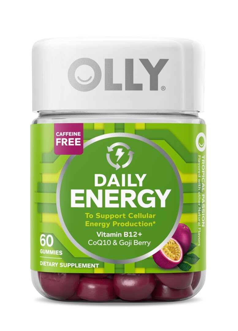 OLLY Hair and Energy Vitamin Bundles - Ultra Strength Hair Softgels and Daily Energy Gummies with Biotin (Vitamin B7) - 90 Count