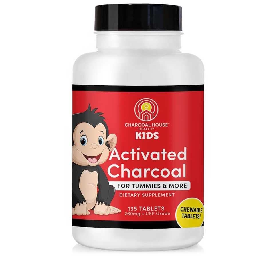 Charcoal House Chewable Activated Charcoal Tablet for Kids 135 ct