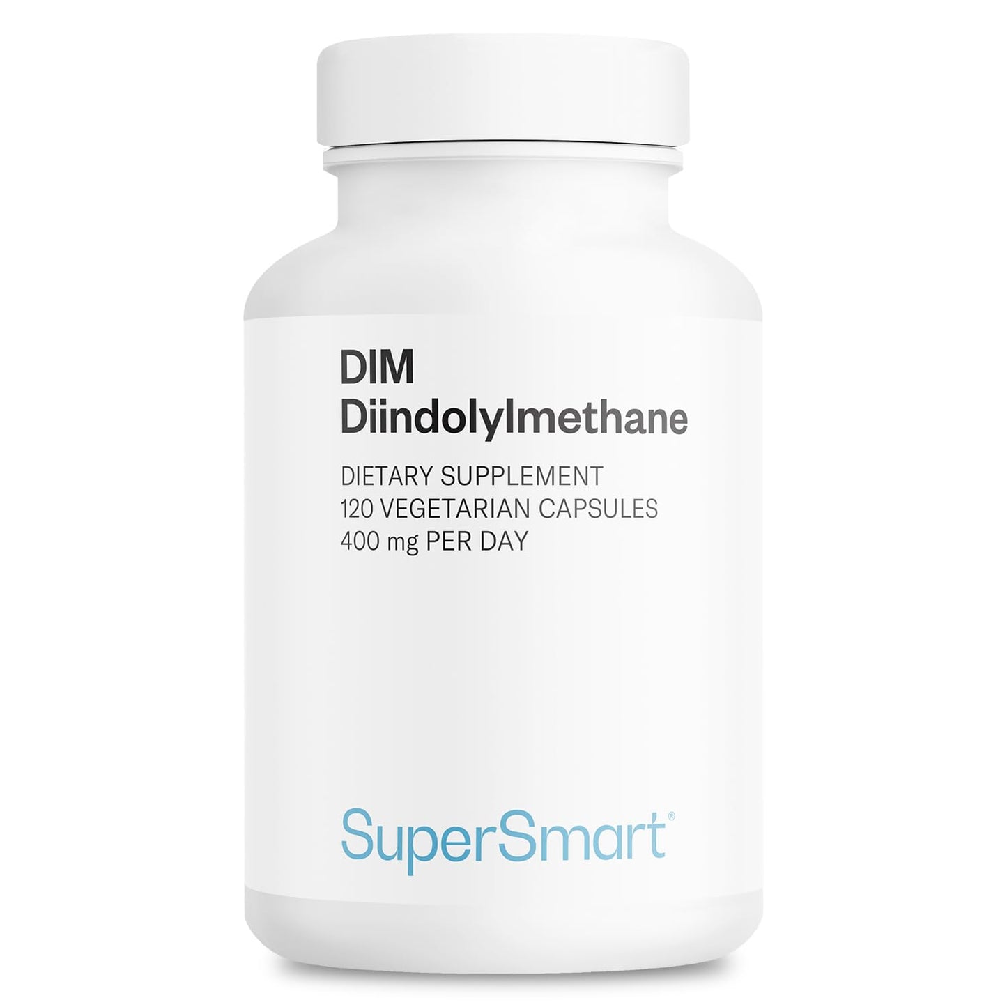 Supersmart DIM Supplement 400mg per Day (Diindolylmethane) 120 Capsules