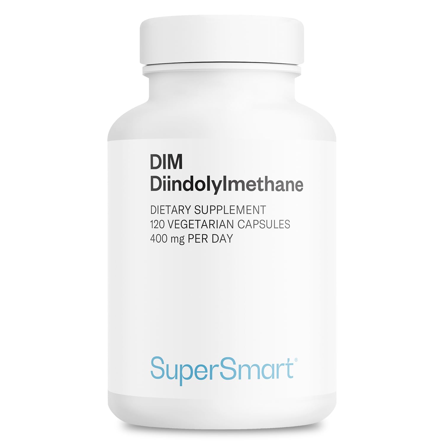 Supersmart DIM Supplement 400mg per Day (Diindolylmethane) 120 Capsules