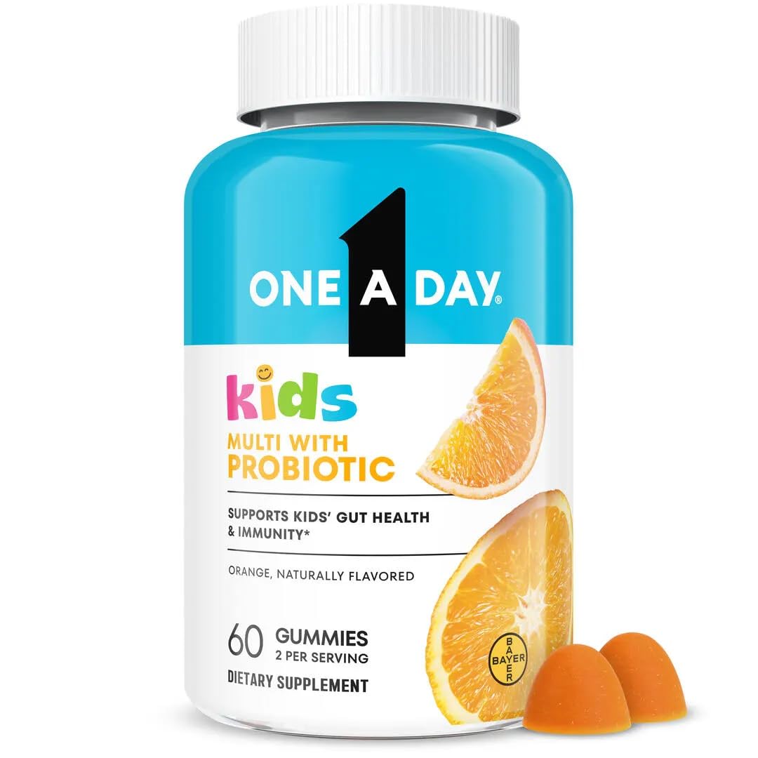 ONE A DAY Kids Multivitamin with Probiotic Gummy, 60 Count