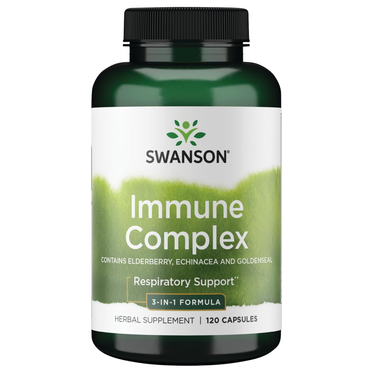 Swanson Herbal Immune Complex 3-in-1 Formula Capsules, 120 Count
