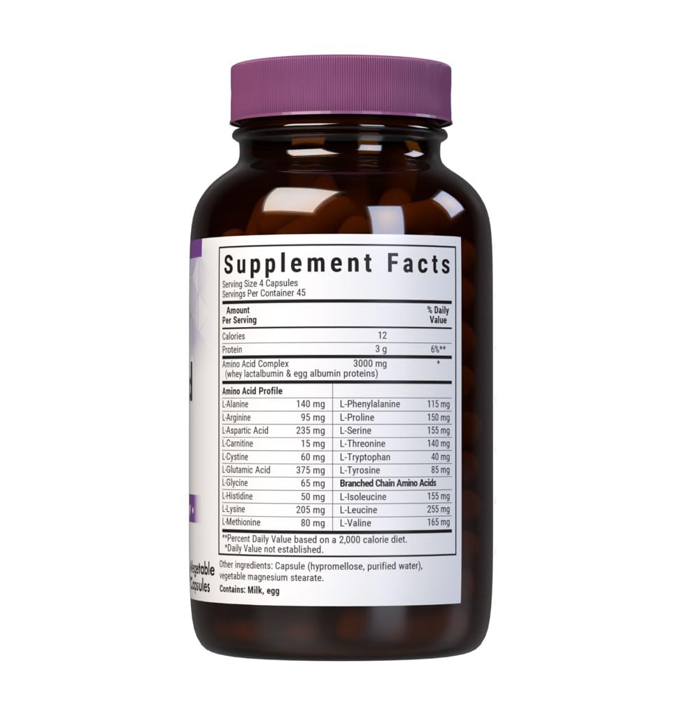 BlueBonnet Amino Acid 750 mg Vitamin Capsule 180 Count