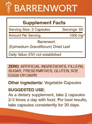 Secrets of the Tribe Barrenwort 120 Capsules