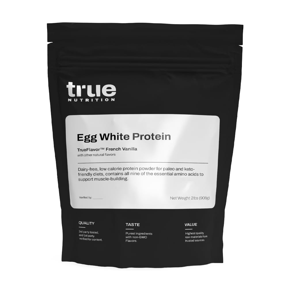 True Nutrition Egg White Protein Powder French Vanilla 32 Servings