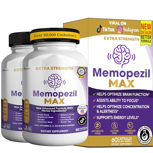 GREENVIFY Memopezil MAX Brain Supplement Capsules, 60 Capsules