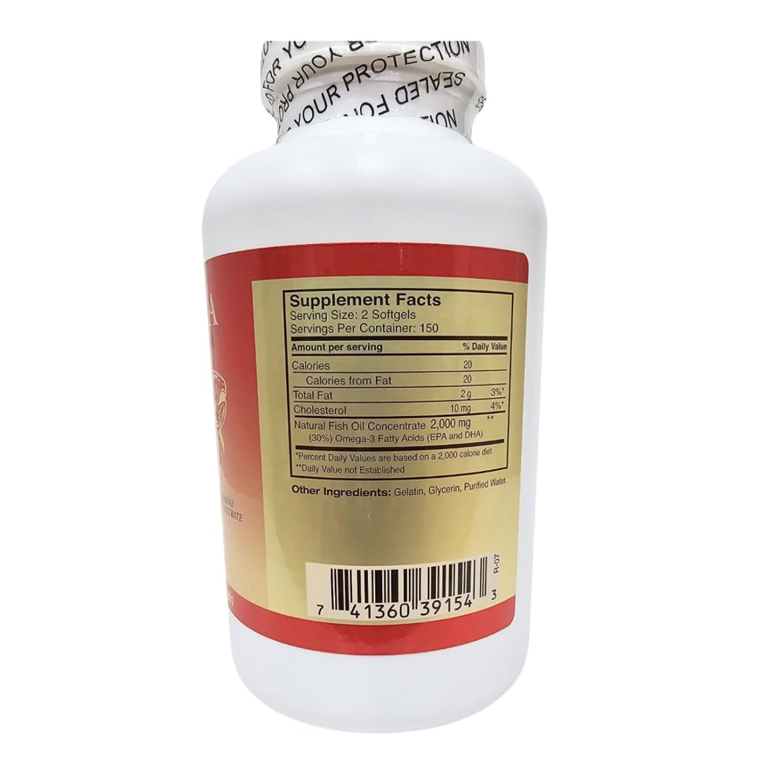 NCB NCB TECHNOLOGY Alaska Deep Sea Fish Oil Omega 3 EPA DHA 1000mg Softgels 300