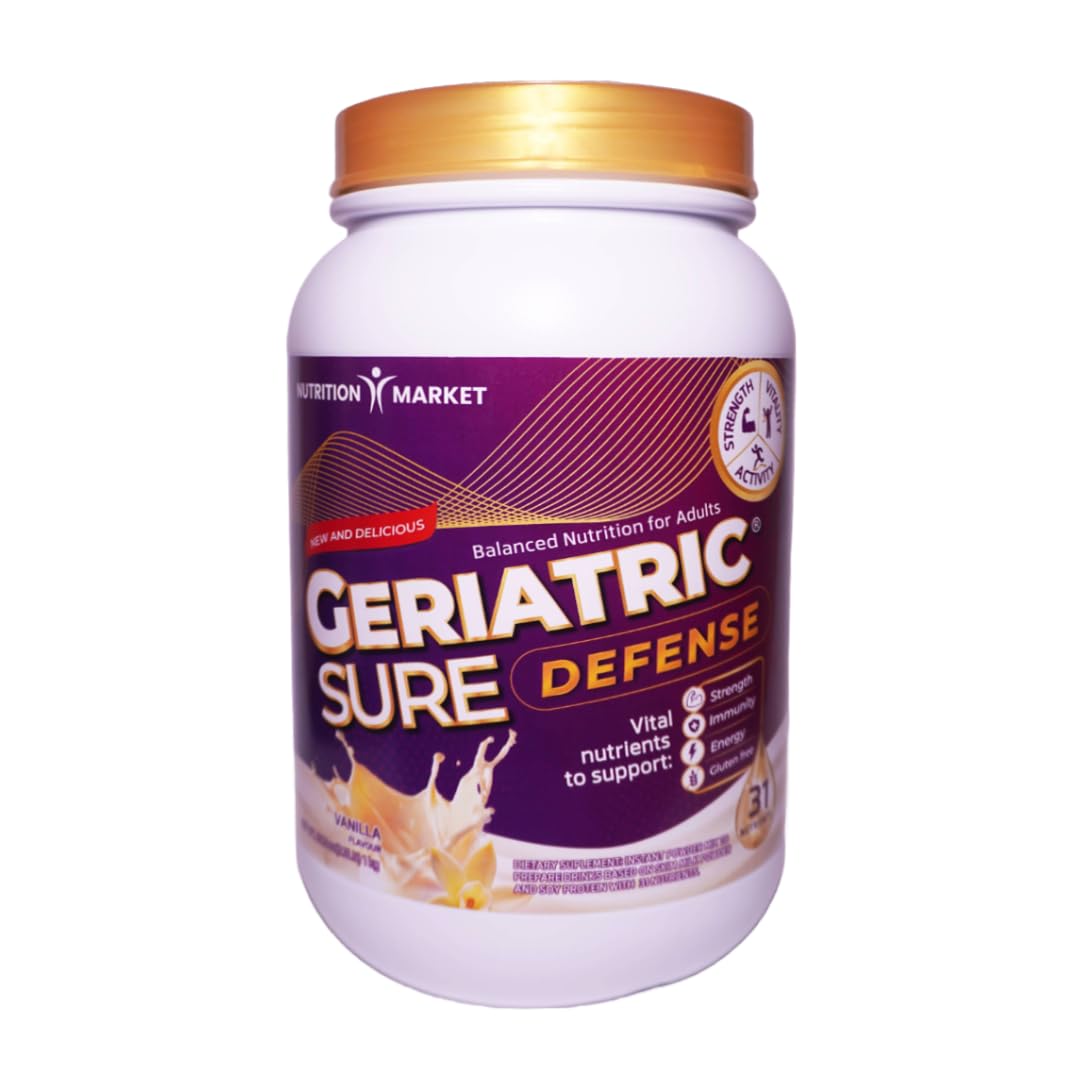 Nutrition Market Geriatric Sure Inmune-Active High Protein Daily Nutritional Supplement Powder Vanilla 2.2 Pound