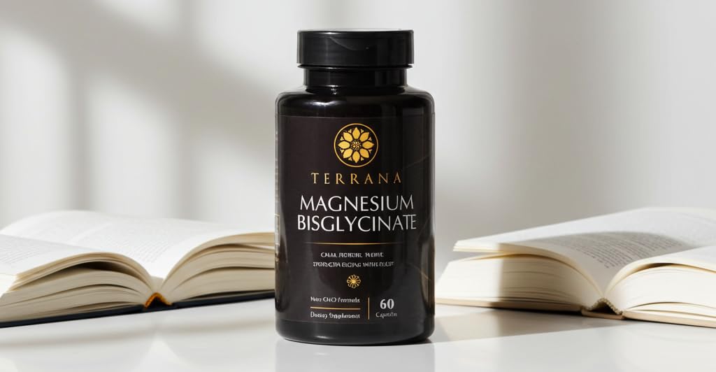 Terrana Magnesium Bisglycinate 200mg Elemental Magnesium Capsules, 60 Count