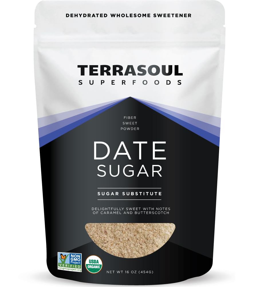 Terrasoul Superfoods Organic Date Sugar Powder 16 Ounces