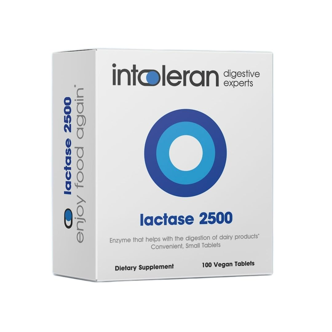 Intoleran Lactase 2500 Digestive Enzymes Capsules, 100 Count
