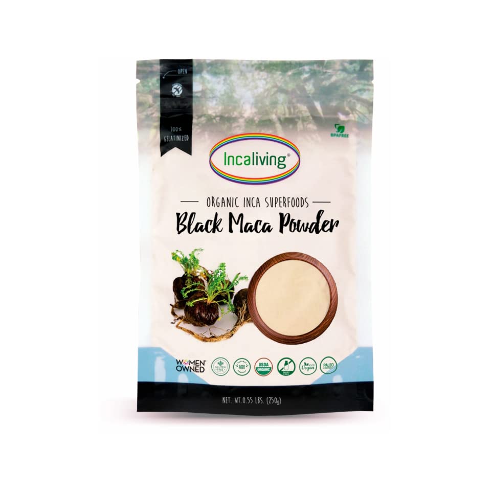 Incaliving Peruvian Black Maca Powder, 5.29 Ounce