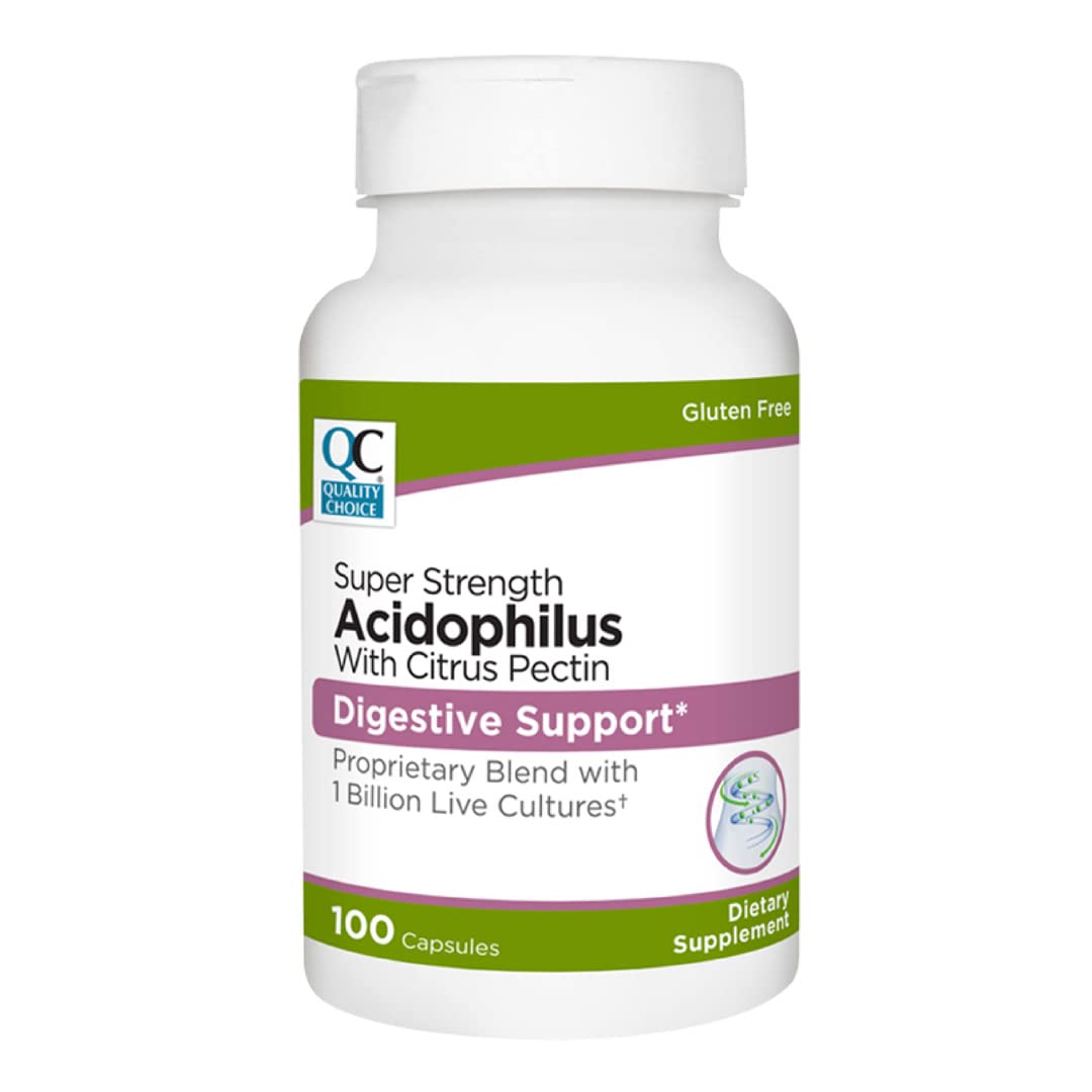 Quality Choice Digestive Support Acidophilus with Citrus Pectin 100 Capsules